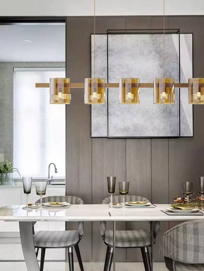 Люстра подвесная, медный, стекло, FLOWERSLOVER 140*17, металл, G9.