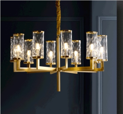 Дизайнерский светильник медь 55*78 см, led, E14, медь, стекло