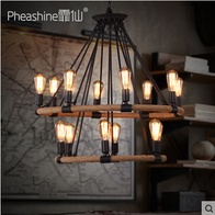 Дизайнерский светильник e14 железо, веревка, 62*80 см, led, гостиная, Китай