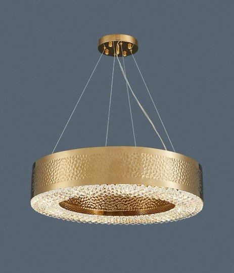 Светильник подвесной золотой Elquinox, металл, трос 65 см, 80*13 см, Е14