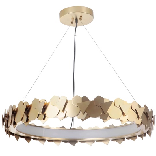 Светильник подвесной медный Elysperia, металл, трос 150 см, 100*11 см, LED