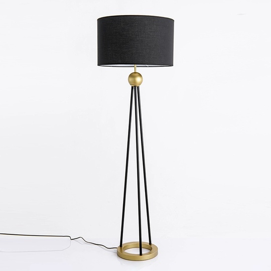 Напольный торшер, золото, Cooper 50*160, светодиодный, E27, металл