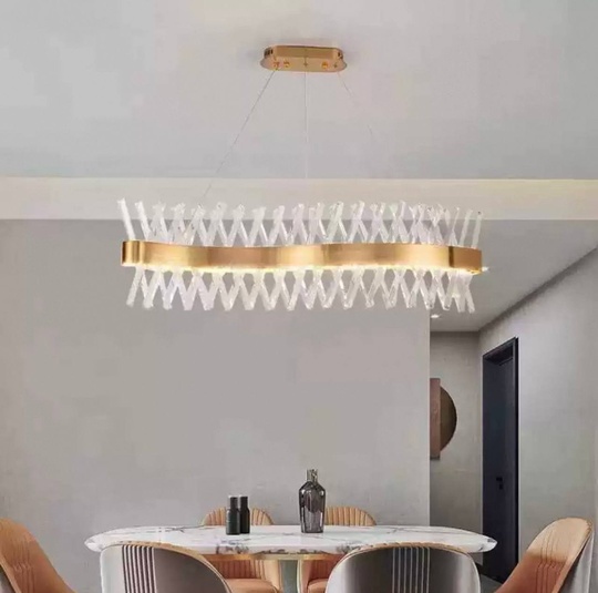 Люстра подвесная, медный, стекло, STYLISH 100*30, металл, LED.