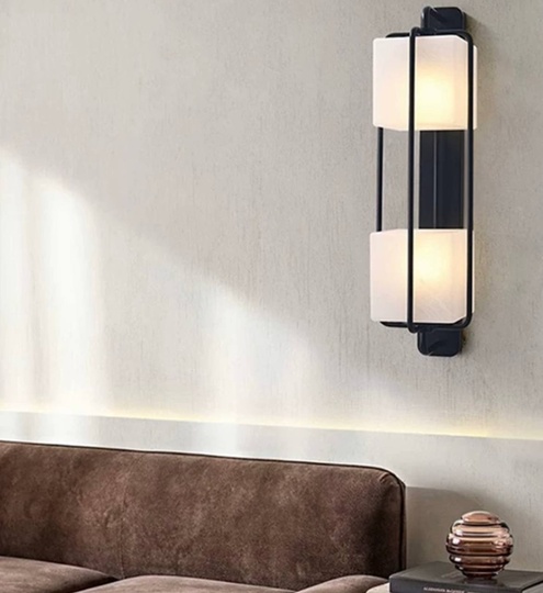 Настенный светильник, Бра, ERNEST 17*65, черный, металл, Е14.