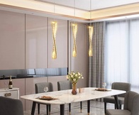 Люстра подвесная, бронза, хрусталь, LIAM 80*50 металл, LED