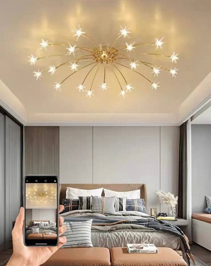 Люстра золотая Altreve, металл, стекло, 115*18 см, G4