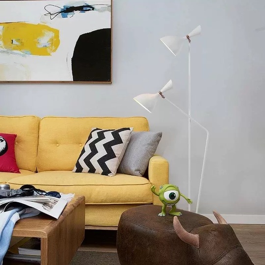 Торшер белый, золото Garden, 60*160 см, LED, 14*2, металл, 14 Вт