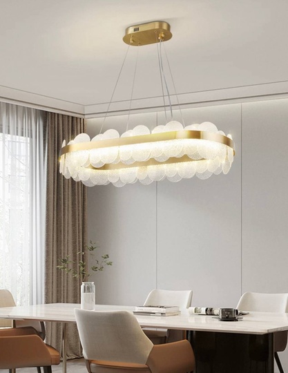 Люстра подвесная, медный, стекло, ARTISTIC 100*15, металл, LED.