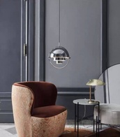 Светильник серебряный Elyntos, металл, 38*40 см, Е27