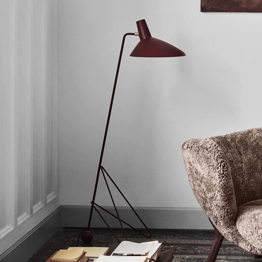 Торшер бордовый Viva Vinous, 57*156 см, светодиодный, Е27, металл, 15 Вт