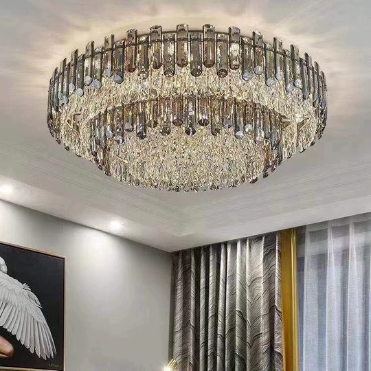 Потолочный светильник, медь, хрусталь, CHARITY 80*36 металл, Е14.