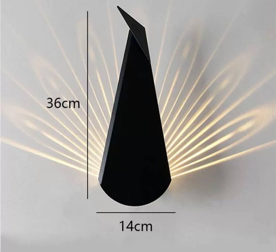 Настенный светильник, БРА EMRE 14*36, черный, металл, LED.