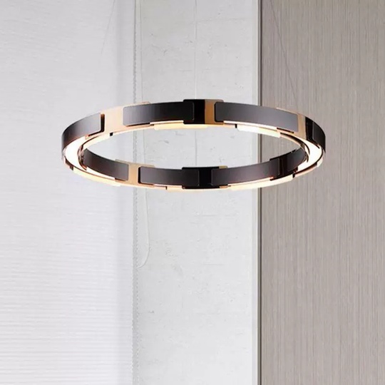 Светильник подвесной золотой, черный, Elumix, металл, 80*9 см, светодиодная, LED