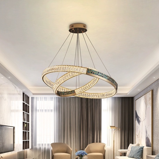 Люстра подвесная ASENA 60*100 бронза, кристалл, металл, LED.