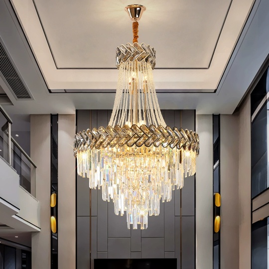 Люстра подвесная, золото, хрусталь, BUTTER 80*115 металл, E14.