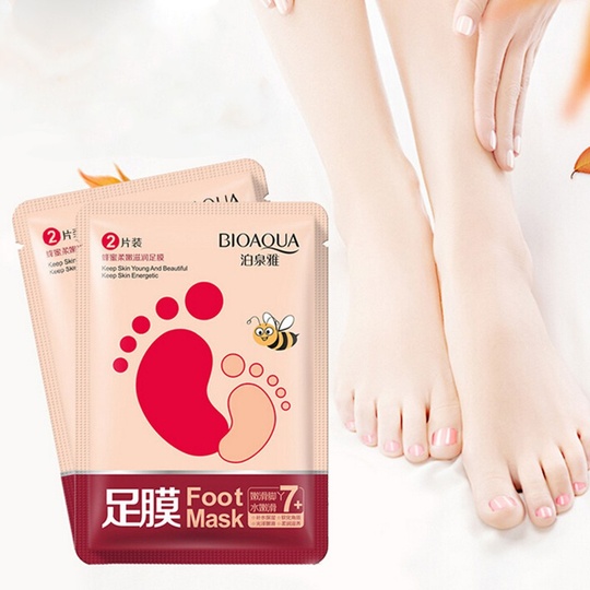 Смягчающая тканевая маска-носочки для ног с экстрактом меда Foot Mask