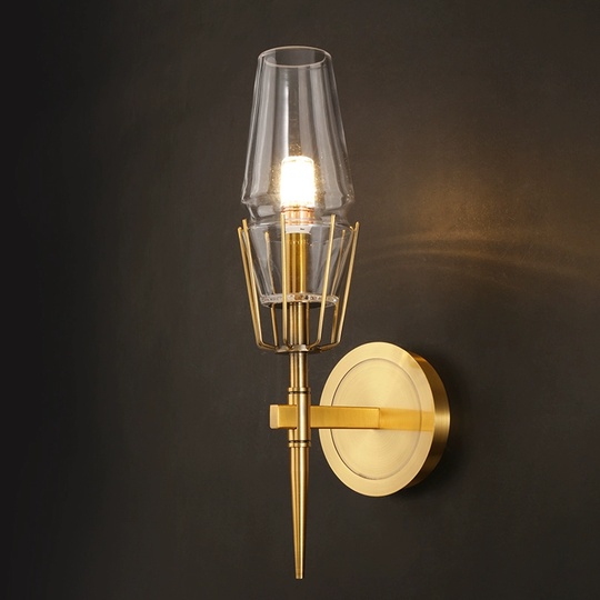 Настенный светильник бронза SAMMY, Бра 12*41, медь, LED.