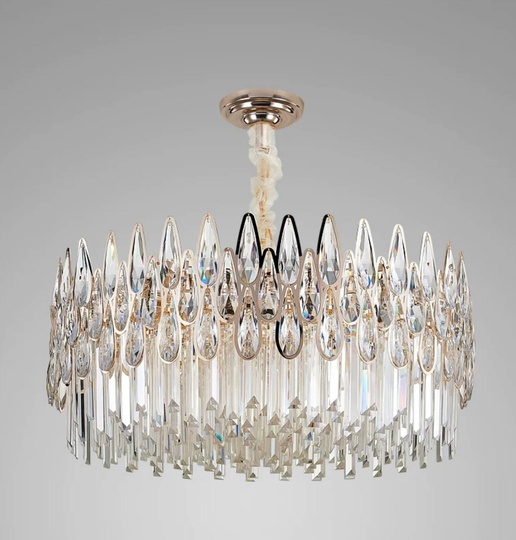 Подвесной светильник ADALET 100*27, золотой, стекло, металл,  Е14.