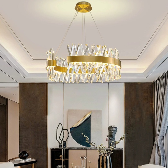 Люстра подвесная, медный, стекло, RADIANT 100*30, металл, LED.