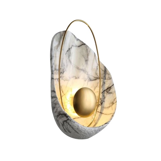 Бра белый, бра ракушка - жемчужина, 40 см * 27 см. на стену Redmot, LED, 3 Вт