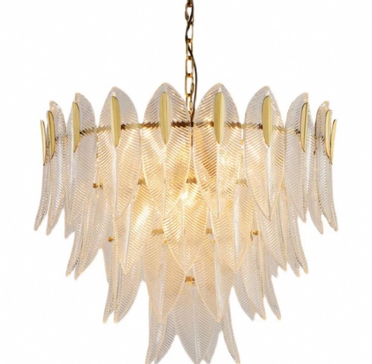 Люстра подвесная, медный, кристалл, BELLE 60*54, металл, E14.