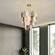 Люстра подвесная, медь, стекло, GUNCICEK 80*60, металл, Е14.