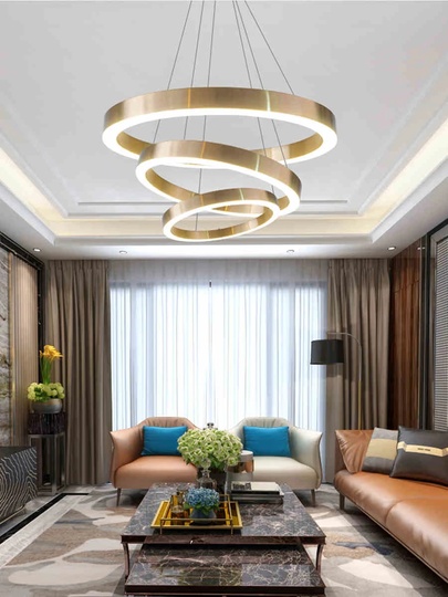 Люстра подвесная, медь, ПММА, IRON 80*100*120 металл, LED.