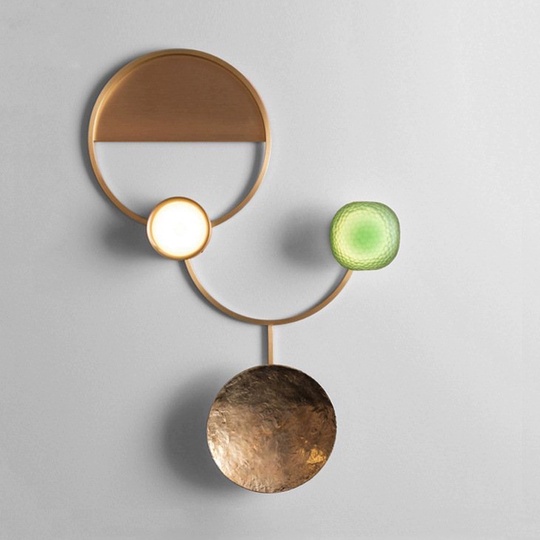 Настенный светильник медный DROPS, Бра, 42*60, медь, LED.