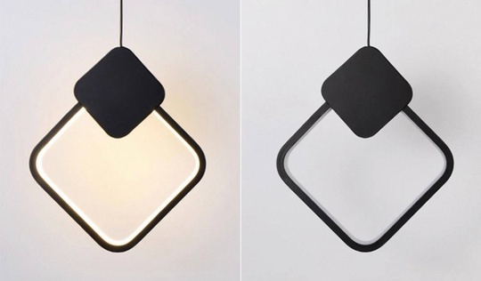 Светильник потолочный, черный, Alunexa, металл, 24*28 см, светодиодная, LED