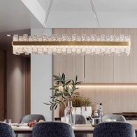 Люстра подвесная, медный, хрусталь, ORNATE 100*18, металл, LED.