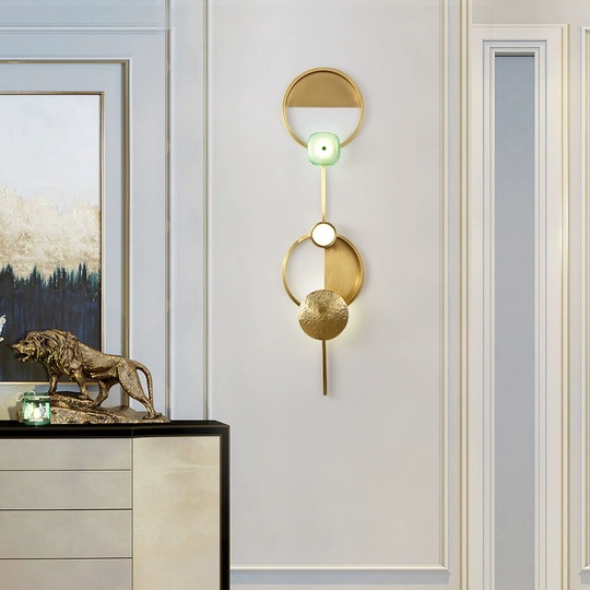 Настенный светильник медный NONA, Бра, 25*98, медь, LED.