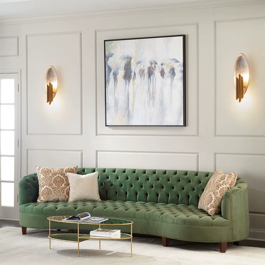 Настенный светильник, Бра, MALCOLM 17*45, серебряная фольга, металл, G9.