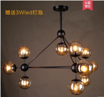 Дизайнерский светильник 107*81 см led, e14, железо, стекло, потолочный