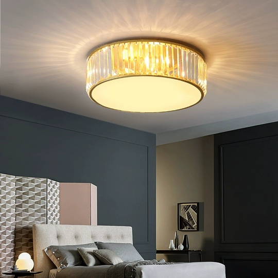 Потолочный светильник, золото, кристалл, BETHANY 32*15 металл, E14.