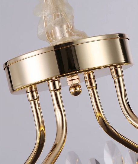 Люстра подвесная ERGEM 80*32 золото, стекло, металл, LED.