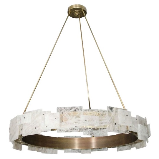 Светильник подвесной бронзовый Alveris, металл, трос 100 см, 70*18 см, LED