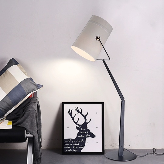 Торшер черно-белый Avelure, 40*40*185 см, LED, Е27, металл, 30 Вт