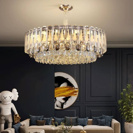 Люстра подвесная ASKARSU 100*25 золото, стекло, металл, Е14.