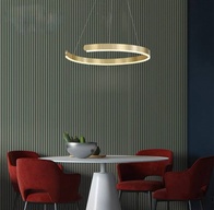 Люстра подвесная, медь, ПММА, PENNY 100*5 металл, LED.