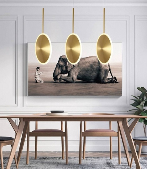 Светильник потолочный, золотой, Aluroph, металл, 30*30 см, светодиодная, LED