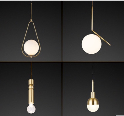 Дизайнерские светильники e14 13*30 см, потолочный, e14, медь, стекло