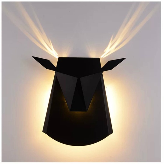 Настенный светильник, БРА GOKER 38*35, черный, металл, LED.