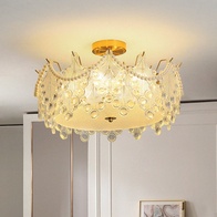 Люстра подвесная, медный, стекло, MARTHA 50*22, металл, E14.