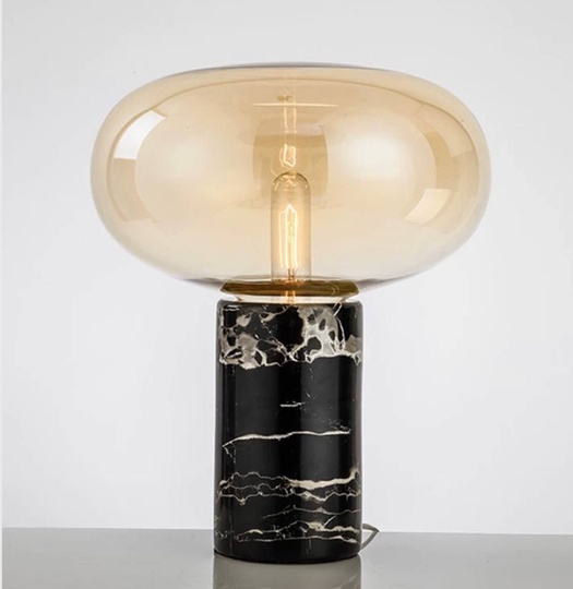 Настольная лампа ODA 23*25 коньяк, камень