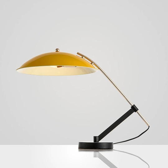 Настольная лампа SANDER 60*40, желтый, металл, Е14.