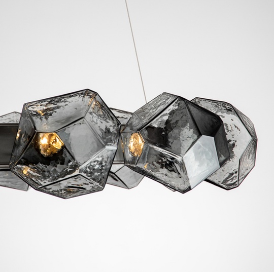 Люстра подвесная MAI HE MAI черная. 80*13 см. JENNA - люстра черная 12 плафонов, G9, 41 Вт