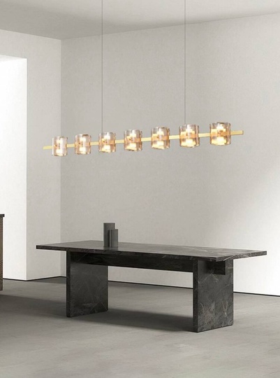 Люстра подвесная, медный, стекло, FLOWERSLOVER 140*17, металл, G9.