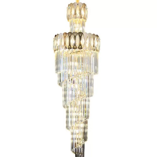 Люстра подвесная, золото, кристалл, RUFUS 40*135 металл, E14.