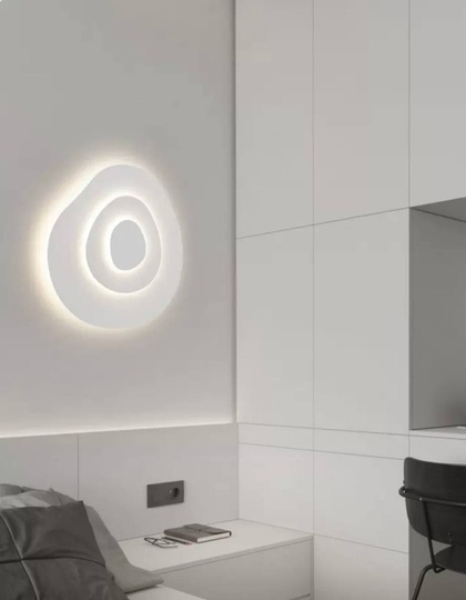 Настенный светильник, Бра, LAWRENCE 47*47 песочно-белый, металл, LED.