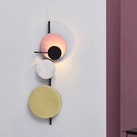 Настенный светильник, БРА HAKAN 18*55, розовый, металл, LED.